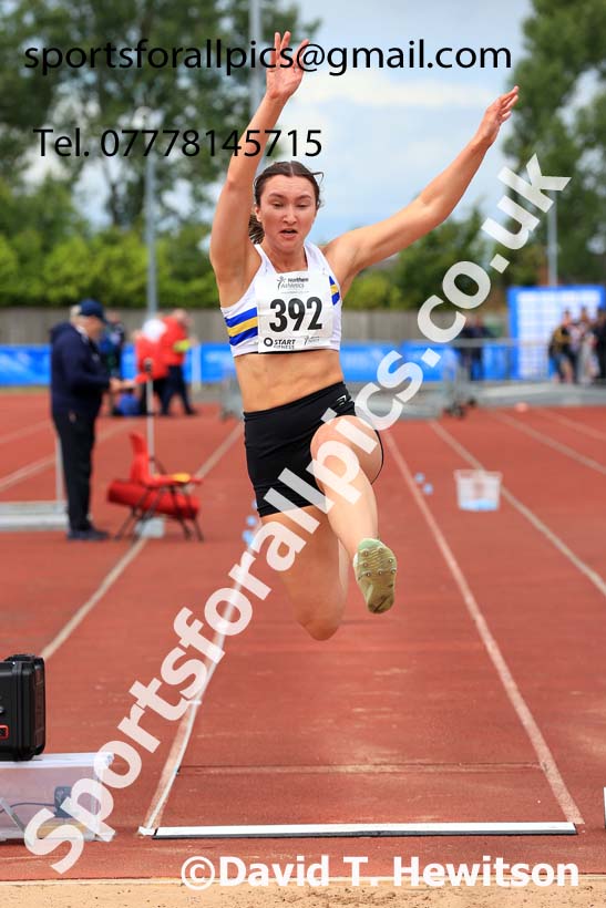 Senior Womens long jump, 2024 Northern Senior and Under-20s Track and Field Champs, Middlesbrough.  Photo: David T. Hewitson/Sports for All Pics